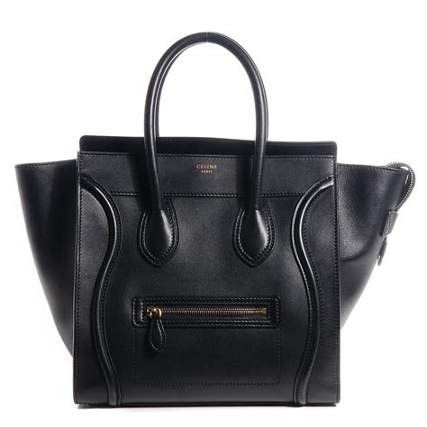 CELINE Smooth Calfskin Mini Luggage Black 